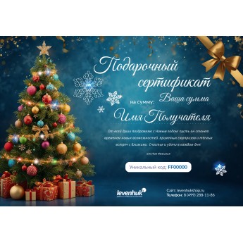 Новогодний подарочный сертификат от LEVENHUK